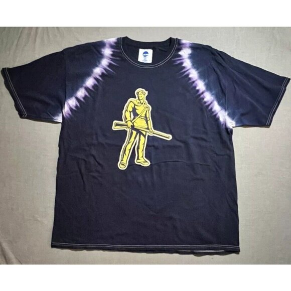 West Virginia Mountaineers Shirt Men's 2XL Blue Tie Dye Logo Short Sleeve‎ New. - Picture 1 of 7